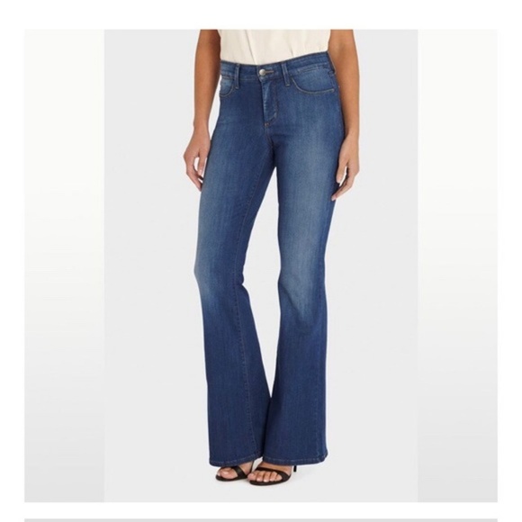 Nydj Farrah Flare Jeans Marrakesh Wash 